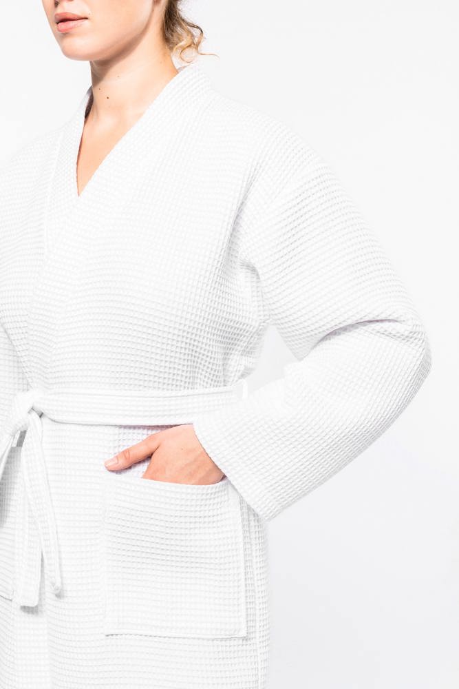 K122C - Kimono Badjas Honinggraatstructuur