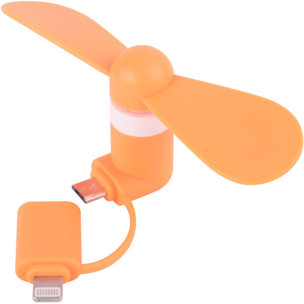 2 in 1 PROMO ventilator met Lightning (Apple) en Type C USB aansluiting