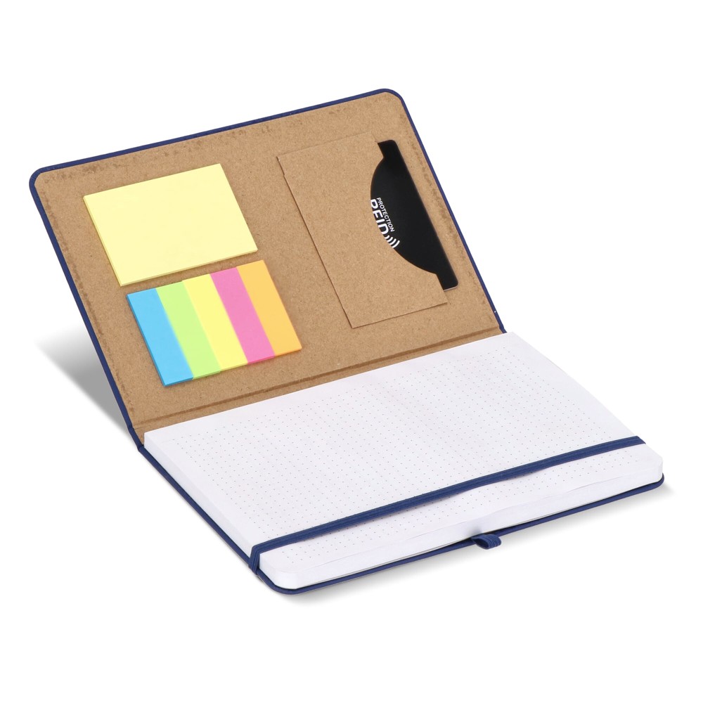 Notitieboek Olmo hardcover PU A5 met sticky notes