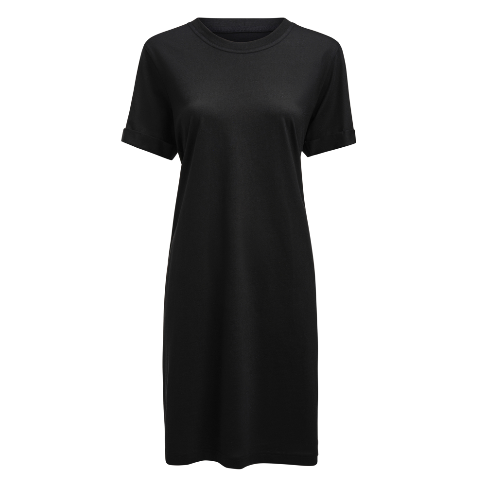 American T-shirt Dress Jurk Dames - zwart